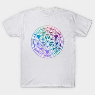 Flower of Life Mandala - Festival Gear - Psychedelic and Spiritual Artwork T-Shirt